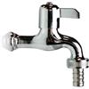 KAM Rubinetto Per Fontana Da Giardino In Ottone Cromato 1/2" Con Leva E Portagomma