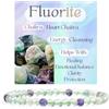 Bivei Fluorite - Depurativa Braccialetto di Cristallo per Donna 4mm Perle Pietra Semipreziosa Naturale Elastico Estensibile Gioiello Regalo Yoga