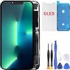 ZOETEC Morbido schermo OLED di ricambio per iPhone 13 Pro Max (non LCD) 6,7 '' Full HD Display COF Touch Screen Digitizer Frame Assembly con kit di strumenti di riparazione, adesivo impermeabile