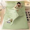 Yokqexz Fodera for Sacco a Pelo, Sacco a Pelo for Adulti Traspirante con Isolamento Antisporco, Sacco a Pelo for Hotel Esteso e Delicato Sulla Pelle, Lenzuola da Campeggio Morbide(Apple green,82.7in*63in)