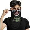 ShopINess Scaldacollo Teschio con Elastici per Orecchie Unisex - Bandana Moto e Maschera Motard per Viso e Collo, Halloween, Sci, Snowboard, Ciclismo e Sport Outdoor (Joky)
