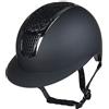 HKM Glamour Shield, Caschi da Equitazione Unisex-Adulti, 9171 Nero/Argento, 59-61 cm