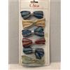 6 FERMAGLI CAPELLI FIOCCO IN LAME' PINZE MOLLETTE ACCESSORI VINTAGE CM 9