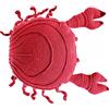 MX Home Cuscino Decorativo all'Uncinetto Granchio - Rosso