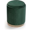 Versa Puff con Storage e Vassoio Velvet Verde