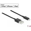 DELOCK DeLOCK Cavo USB di alimentazione e dati per iPhone, iPad, iPod nero 1 m