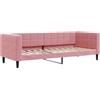 vidaXL Letto da giorno rosa 80x200 cm in velluto