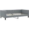 vidaXL Letto da giorno grigio chiaro 100x200 cm tessuto