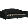 vidaXL Letto da giorno nero 90x190 cm in tessuto