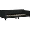 vidaXL Letto da giorno nero 80x200 cm in tessuto