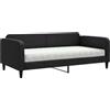 vidaXL Divano letto con materasso Nero 100x200 cm Tessuto