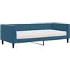 vidaXL Divano letto con materasso blu 90x200 cm Velluto