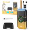 KEMEI Rasoi elettrici a lamina per uomo, rasoio a doppia lamina con lame galleggianti, rasoio senza fili per la pelle, ricaricabile tramite USB di tipo C, fino a 100 minuti di utilizzo, blocco da
