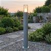 Easylight Lampione a paletto in alluminio pressofuso IP44 altezza 80 cm E27 grigio moderno lampada da vialetto luce da esterno illuminazione giardino