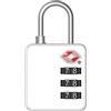 Stanley Travel Max TSA Lucchetto Lavagna Bianca, Combinazione a 3 Cifre, Arco Acciaio 30 mm, Bianco