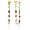 LUXURY MILANO Orecchini dream in argento e pietre azzurre e rosa