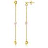 LUXURY MILANO Orecchini dream in argento con pietra rosa e stellina