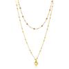 LUXURY MILANO Collana dream in argento multifilo con pietre rosa