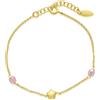 LUXURY MILANO Bracciale dream in argento e pietre rosa