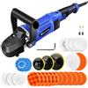 HSHa Lucidatrice per auto, 1400 W, set con piastra lucidante da 150/180 mm, set di 6 velocità variabili, impugnatura a D e multi pad per la lucidatura della cera