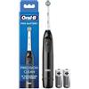 Oral-B Pro - Spazzolino da denti a batteria, testina di precisione pulita, rimozione placca per denti, 2 batterie incluse, nero