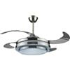 DCG S.R.L. Ventilatore da soffitto, 4 pale richiudibili, con luce, telecomando, DCG VECRD47TL, silenzioso e moderno