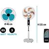 PARTENOPE DISTRIBUZIONE SRL Ventilatore a piantana, 46x131 cm, abs, 65 w