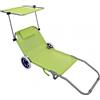 MAGAZZINI COSMA DI COSMA O.& C.SNC SPIAGGINA CARRELLO PIEGHEVOLE STEEL CON TETTUCCIO COLORI ASSORTITI