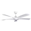 DCG S.R.L. Ventilatore da soffitto, 5 pale bianche, diametro 142 cm, luce LED, con telecomando, timer, 72W