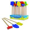 ADRIATIC SRL Set palette e rastrelli, 26 pezzi, plastica resistente, espositore, gioco spiaggia e giardino, Adriatic