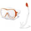 INTEX DEVELOPMENT COMPANY LTD Set maschera e boccaglio Wave Rider bambini 8+, lenti policarbonato, latex free, colori assortiti 55647