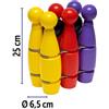PARTENOPE DISTRIBUZIONE SRL Set Bowling in Plastica, 6 Pezzi, Altezza 25 cm, Gioco per Bambini