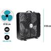 PARTENOPE DISTRIBUZIONE SRL Ventilatore Quadro 50 cm 85W M.F2 Nero - 3 Velocità