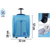PARTENOPE DISTRIBUZIONE SRL Trolley Frigo, 32x18x45 cm, Azzurro, Borsa Termica con Ruote