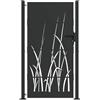 vidaXL Cancello da Giardino con Blocco Nero 110 x 180 cm, Elegante cancello per Giardino e terrazza, Rettangolare, Sicuro e Decorativo in Metallo Moderno
