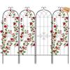 VEVOR Tralicci da Giardinaggio 180x52,5 cm 4 pz, Divisori da Giardino Collegabili per Decorazione e Sostegno Verniciati a Polvere e Design ad Incastro, Graticci per Piante Rampicanti Ortaggi Fiori
