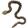 Statuetta Serpente in Ottone Finitura Antica Serpente Snodabile Tono Dorato
