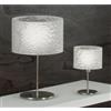 Illuminando TOM CHIC LAMPADA DA TAVOLO NICHEL 2 MISURE CON PARALUME IN POLICARBONATO 3 COLORI DESIGN MODERNO
