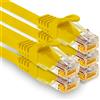 1aTTack.de - 5 cavi di rete Cat7 da 1,5 m, Cat.7 Ethernet, cavo patch Lan & Cat 7 per la massima velocità Internet e collega tutti i dispositivi con presa RJ 45 giallo