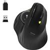 Port Designs Mouse Wireless - Port Designs - 900719 Trackball Ergo - Bluetooth E 2,4 Ghz - Ricaricabile - Nero