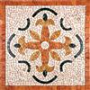 BANI MOSAICI Rosone Mosaico marmo cm 66 x 66 x 0,8 su rete per pavimenti