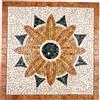 BANI MOSAICI Rosone Mosaico marmo cm 66 x 66 x 0,8 su rete per pavimenti