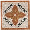BANI MOSAICI Rosone Mosaico marmo cm 66 x 66 x 0,8 su rete per pavimenti
