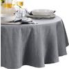 Threadmade Elrene Home Fashions Continental - Tovaglia resistente all'acqua e alle macchie, 160 x 200 cm, ovale, colore: grigio