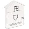 Out of the blue Cassetta portachiavi in legno, bianco, 24 x 6 x 29,5 cm