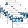MCS Format - Cornici per foto, 8,5 x 11 mm, confezione da 12 pezzi, colore: Nero