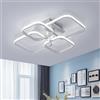 Comely Plafoniera LED Soffitto, 60W 6750LM Lampada da Soffitto Moderna Quadrata, Bianco Lampadario LED Soffitto Camera da Letto Cucina Sala Pranzo Studio Ufficio, Bianca Fredda 6500K