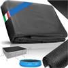 tectake® Pellicola Solare Piscina 500x1000cm, Copripiscina Rettangolare, da Ritagliare, Protegge e Riscalda, Riscaldamento Ecologico, Sicurezza e Pulizia, Adattabile a Piscine Esterne - Nero