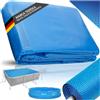 tectake® Pellicola Solare Piscina, 500 x 800 cm, Copripiscina Rettangolare, da Ritagliare, Protegge e Riscalda, Riscaldamento Ecologico, Sicurezza e Pulizia, Adattabile a Piscine Esterne - Blu