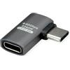 Roline Adattatore USB4 Gen 3x2 tipo C ST/BU, alluminio, 90°, piatto, argento